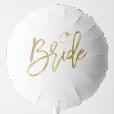 Bachelorette Party Balloons Faux Gold Bride