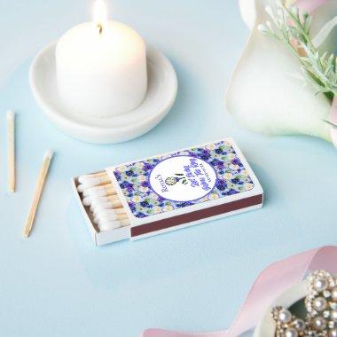 Bachelorette Party, Bridal Shower Blue and White Matchboxes