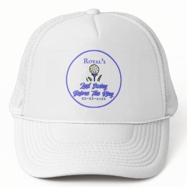 Bachelorette Party, Bridal Shower Blue and White Trucker Hat