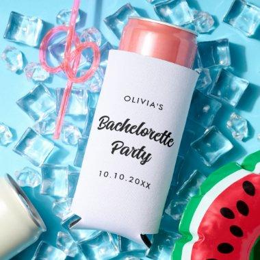 Bachelorette Party Bridal Shower Bride Squad Name Seltzer Can Cooler