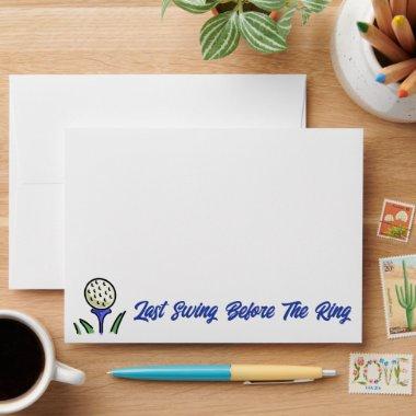 Bachelorette Party  Golf Blue Flowers Envelope