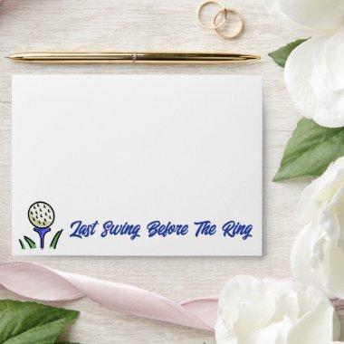 Bachelorette Party Bridal Shower Golf Blue Flowers Envelope