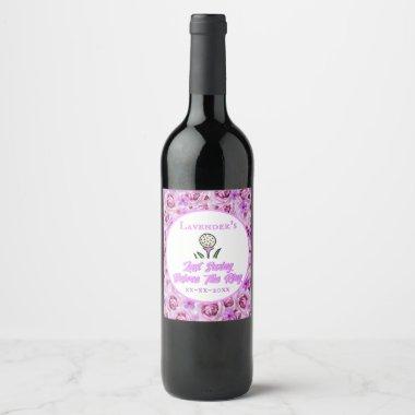 Bachelorette Party Bridal Shower Golf Lavender Wine Label