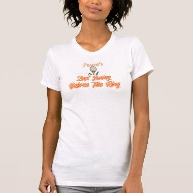 Bachelorette Party Bridal Shower Golf Peach Orange T-Shirt