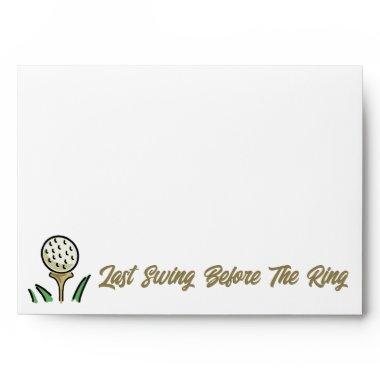 Bachelorette Party  Golf White Gold Envelope