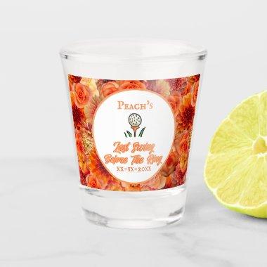 Bachelorette Party,  Peach Orange Shot Glass