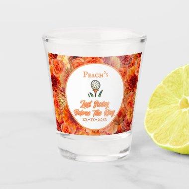 Bachelorette Party, Bridal Shower Peach Orange Shot Glass