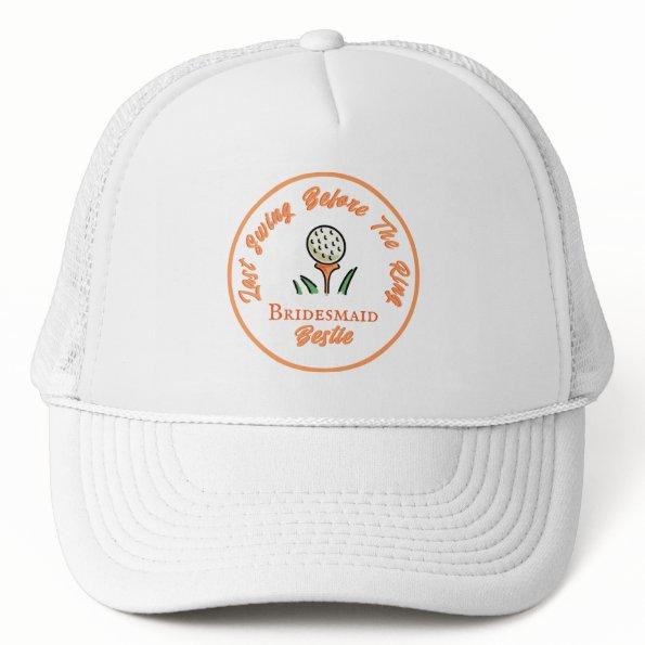 Bachelorette Party,  Peach Orange Trucker Hat