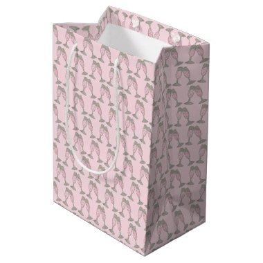 Bachelorette Party  Pink Champagne Medium Gift Bag