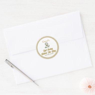Bachelorette Party,  White gold Classic Round Sticker