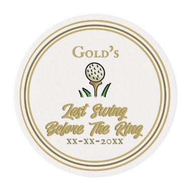 Bachelorette Party,  White gold Edible Frosting Rounds