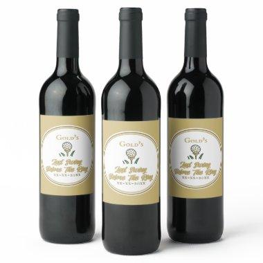Bachelorette Party,  White gold Wine Label