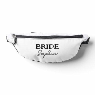 Bachelorette Party Brides Name Black & White Fanny Pack
