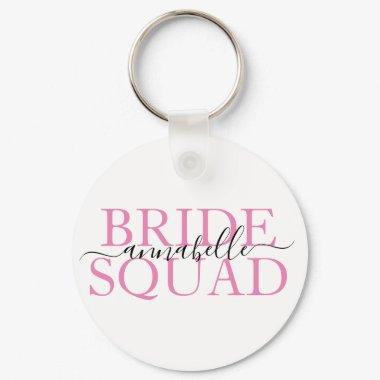 Bachelorette Party Bridesmaid Bride Squad Keychain
