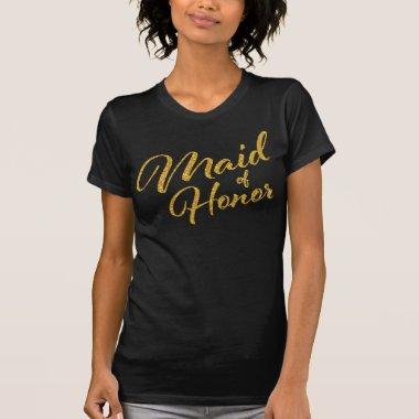 Bachelorette Party Gold Maid Of Honor Shirts