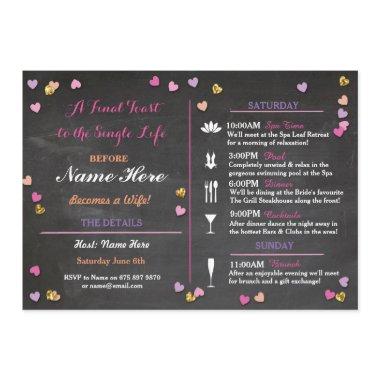 Bachelorette Party Itinerary  Invite