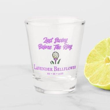 Bachelorette Party or Bridal Shower Golf Lavender Shot Glass