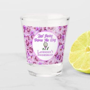 Bachelorette Party or Bridal Shower Golf Lavender Shot Glass