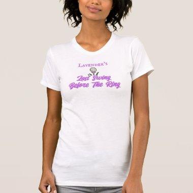 Bachelorette Party or Bridal Shower Golf Lavender T-Shirt