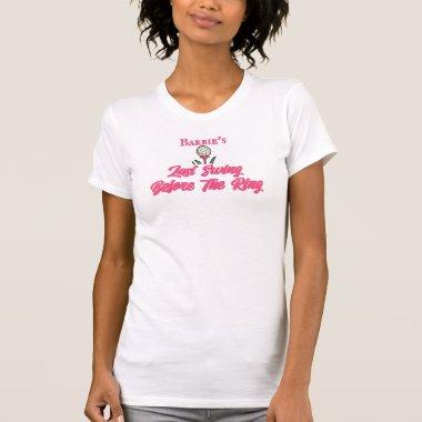 Bachelorette Party or Bridal Shower Golf Pink T-Shirt