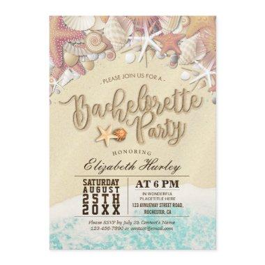 Bachelorette Party Summer Beach Starfish Seashell Invitations