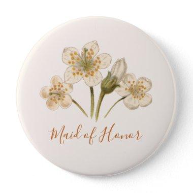 Bachelorette Party Vintage Floral Custom Button