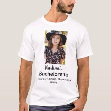 Bachelorette Personalized Name Photo T-Shirt
