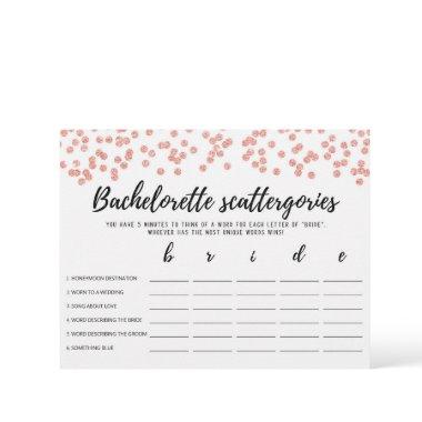 Bachelorette Scattergories editable Bridal game
