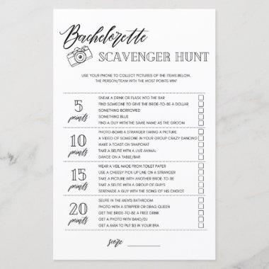 Bachelorette Scavenger Hunt bridal shower game