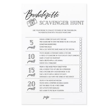 Bachelorette Scavenger Hunt bridal shower game