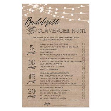 Bachelorette Scavenger Hunt bridal shower game