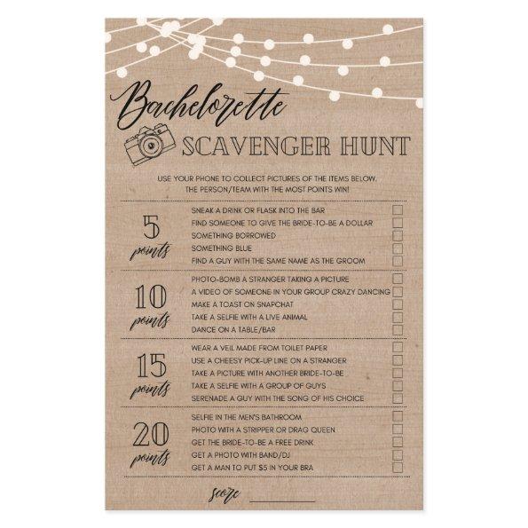 Bachelorette Scavenger Hunt  game