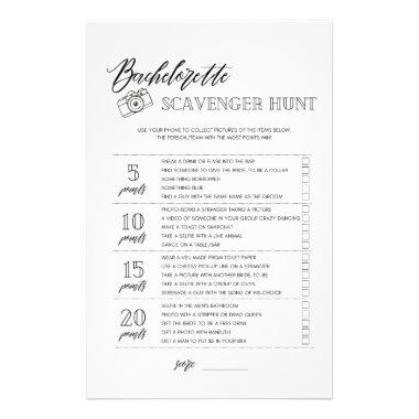 Bachelorette Scavenger Hunt bridal shower game Flyer
