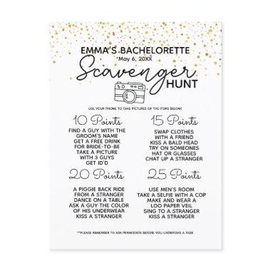 Bachelorette scavenger hunt game hen party announcement post