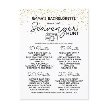 Bachelorette scavenger hunt game hen party announcement post