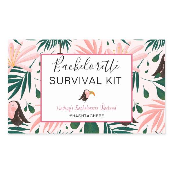 Bachelorette Survival Kit Rectangular Sticker