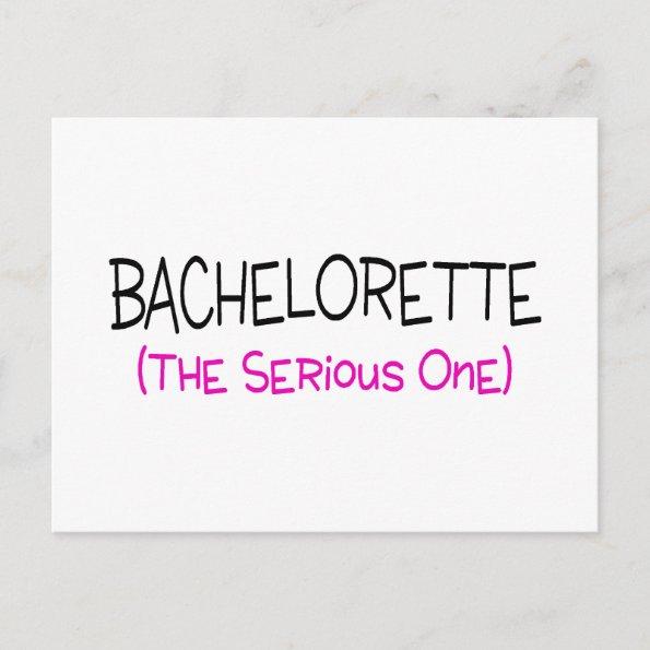 Bachelorette The Serious One PostInvitations