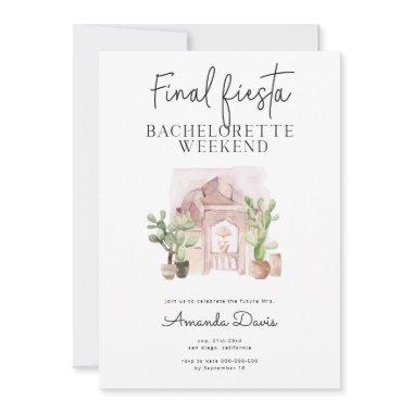 Bachelorette Weekend Final Fiesta Desert Western Invitations