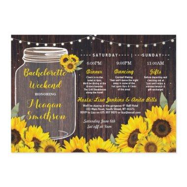 Bachelorette Weekend Itinerary Bridal Sunflower