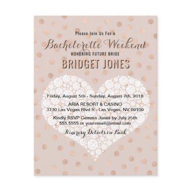 Bachelorette Weekend Itinerary Rose Gold Confetti