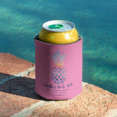 Bachelorette Weekend Party Tropical Themed Can Cooler