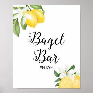 Bagel Bar Lemon Citrus Shower Sign