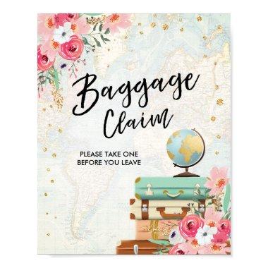 Baggage Claim Sign Travel shower Miss to Mrs Favor