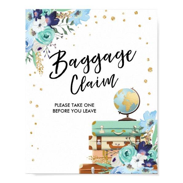 Baggage Claim Sign Travel shower Miss to Mrs Favor