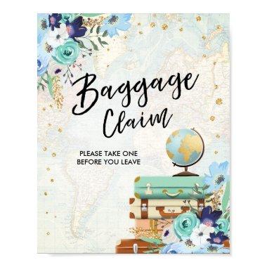 Baggage Claim Sign Travel shower Miss to Mrs Favor