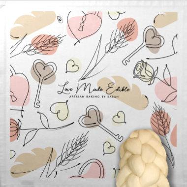 Baker's Rising Dough Cover Modern Sketch Cloth Napkin