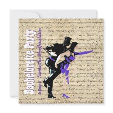 Ballroom dancers bachelorette party Invitations