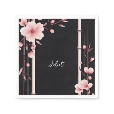 Bamboo Pink Sakura Cherry Blossom  Napkins