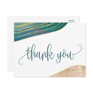 Banded Gemstone | Emerald Thank You PostInvitations