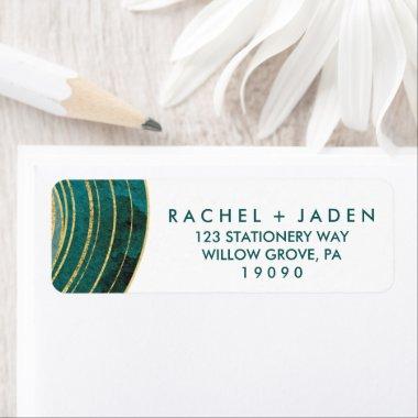 Banded Gemstone | Emerald Wedding Label